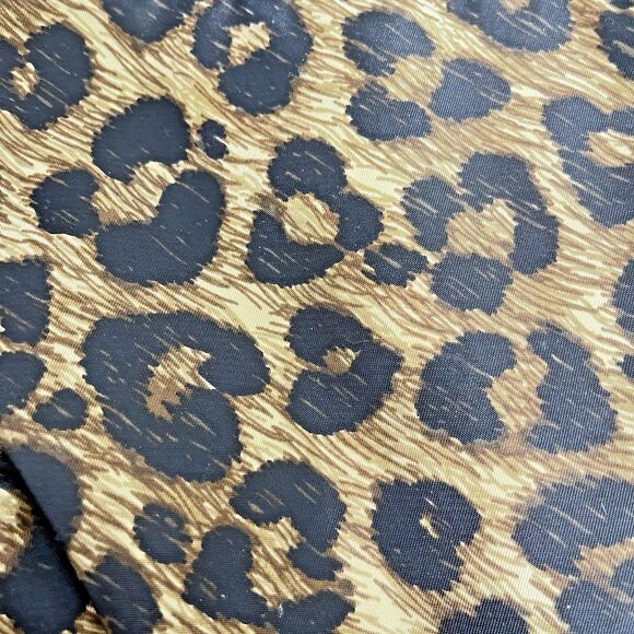 Brighton Leopard Print Satchel Tote Bag Black Patent Trim Woven Handles Filigree - Picture 5 of 11